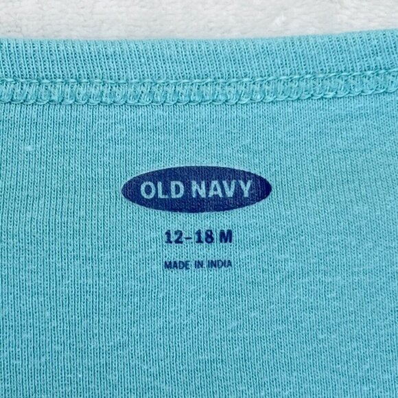 Old Navy Sleeveless Bodysuit | Baby Girls | 12-18 Months | Floral | Aqua - Picture 4 of 5